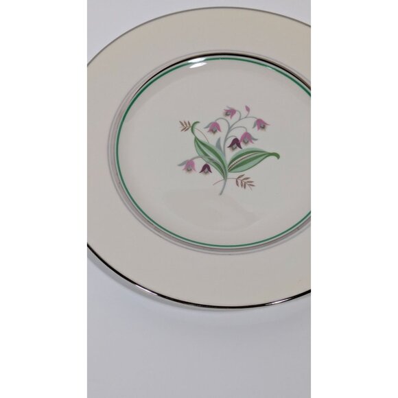 Syracuse China Coralbel Floral Dinner Plate Platinum Trim - Picture 8 of 12
